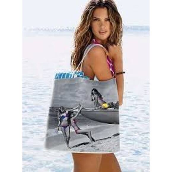 VICTORIA'S SECRET Super Model Tote Bag BEACH VACATION SHOPPER TOTE - Picture 1 of 5